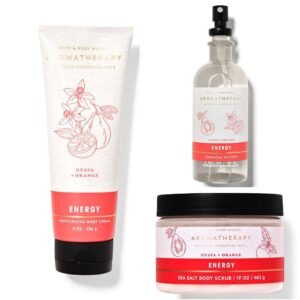 Bath and Body Works Aromatherapy Energy Guava Orange Gift set