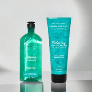 Bath & Body Works Aromatherapy  Sandalwood Eucalyptus Body Wash & Body Cream