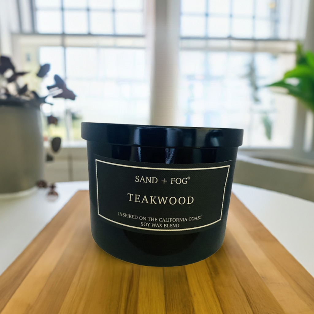 Sand +Fog Teakwood Scented Jar Candle