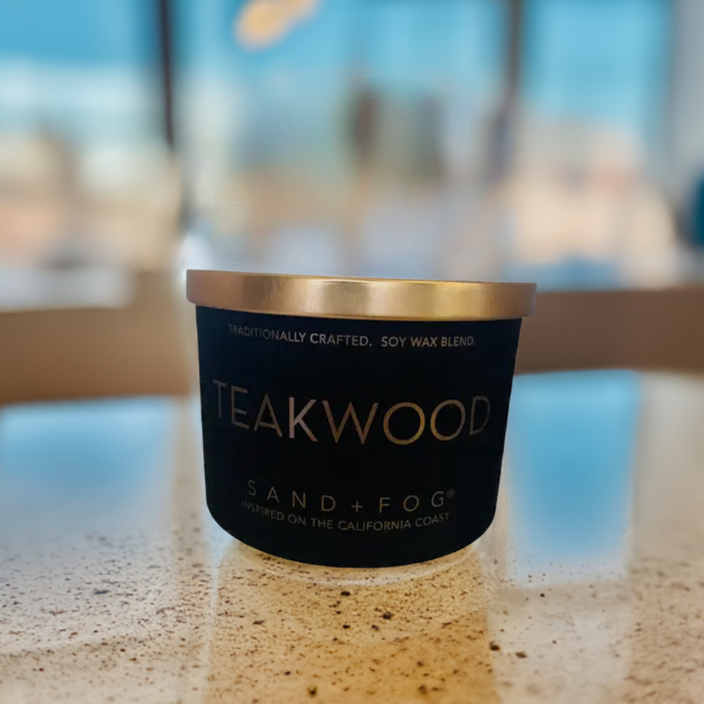 Sand +Fog Teakwood Scented Jar Candle