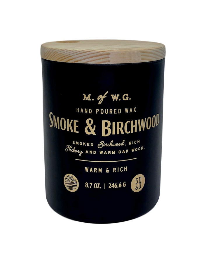 Makers of Wax Goods  Smoke & Birchwood Scented Candle