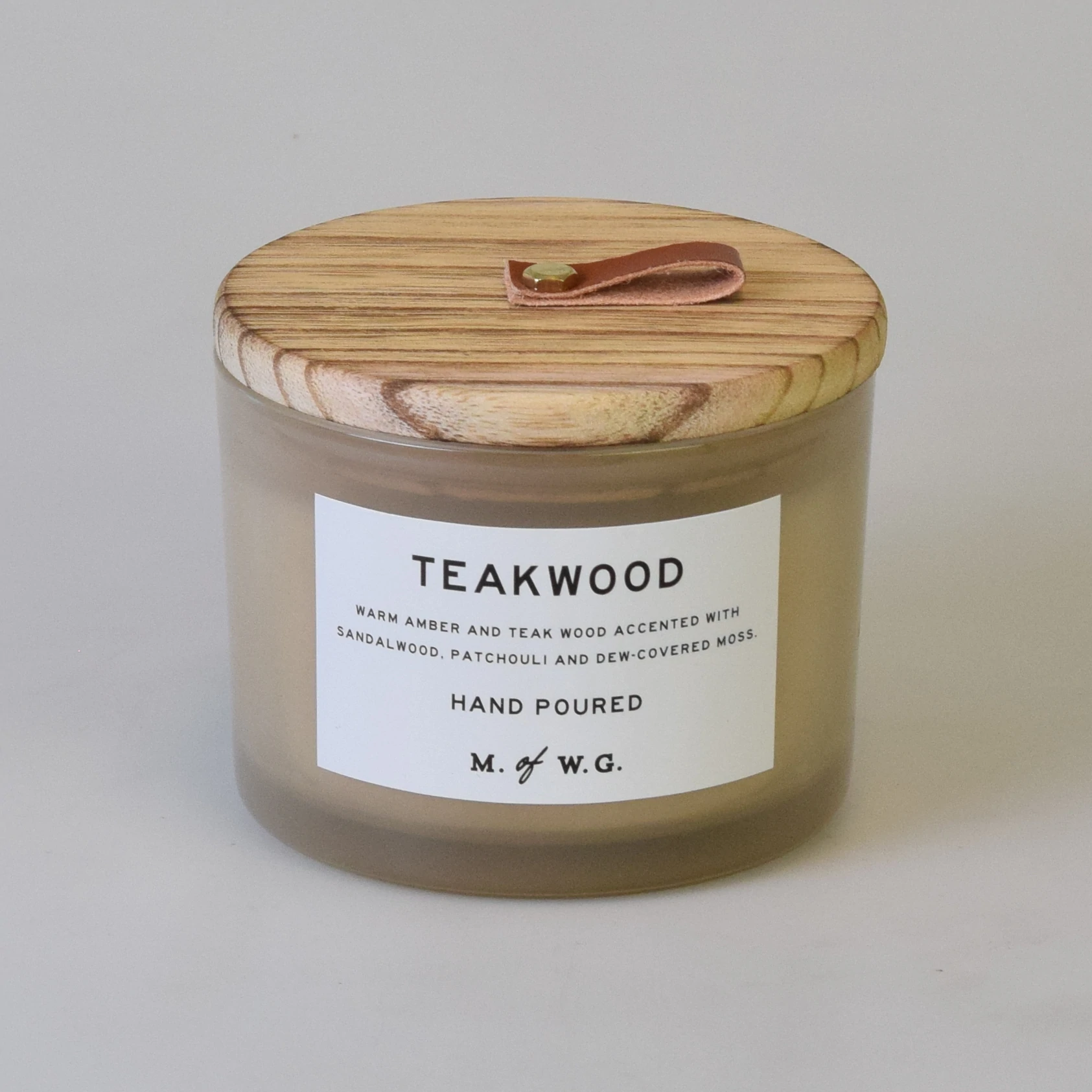 Makers of Wax Goods Teakwood Candle