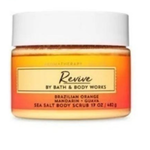 Bath and Body Works Revive Aromatherapy BRAZILIAN ORANGE GUAVA Sea Salt Scrub