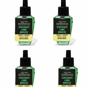 Bath and Body Works Coconut Lime breeze Wallflowers 4-Pack