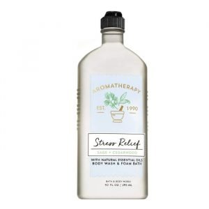 Bath and Body Works Aromatherapy Stress Relief - SAGE + Cedarwood Body Wash and Foam Bath