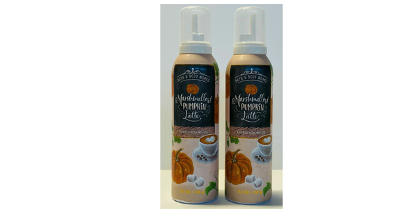 2 Bath & Body Works Marshmallow Pumpkin Latte Whipped Body Cream 5.3 oz