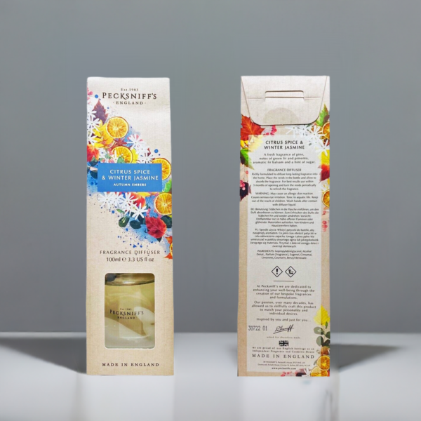 pecksniff's citrus spice and winter jasmine diffuser 100 ml