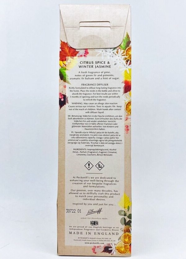 pecksniff's citrus spice and winter jasmine diffuser 100 ml - Image 3