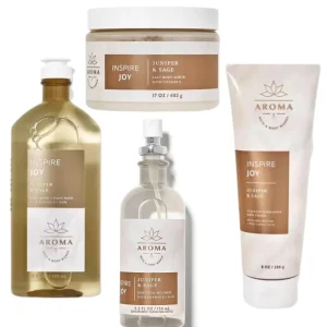Bath And Body Works Aroma Juniper Sage Body Care set of 4
