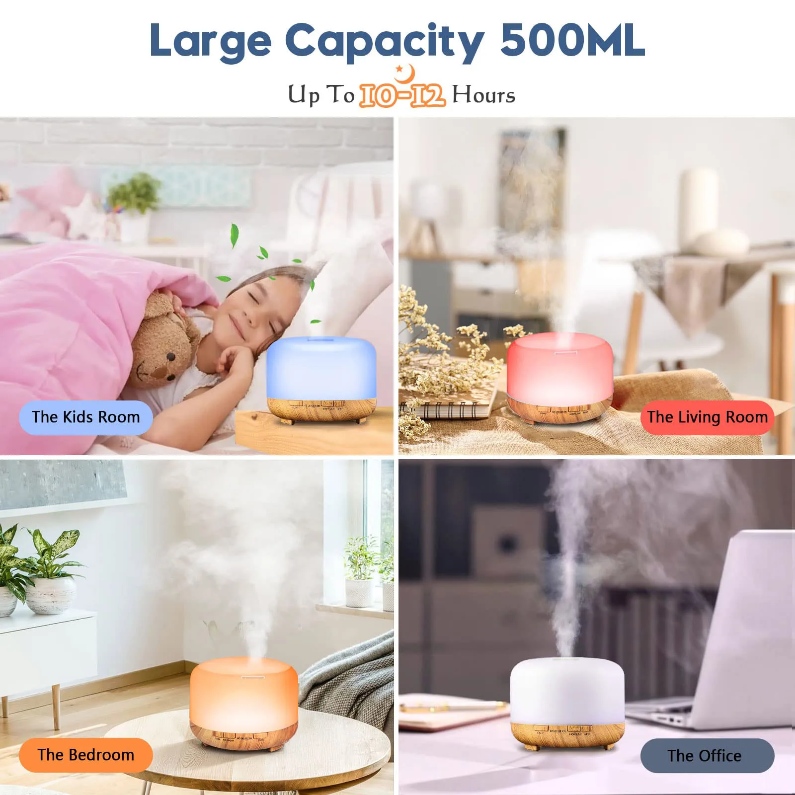Essential Oil & Aroma Diffuser Humidifier with Remote Control - Image 4