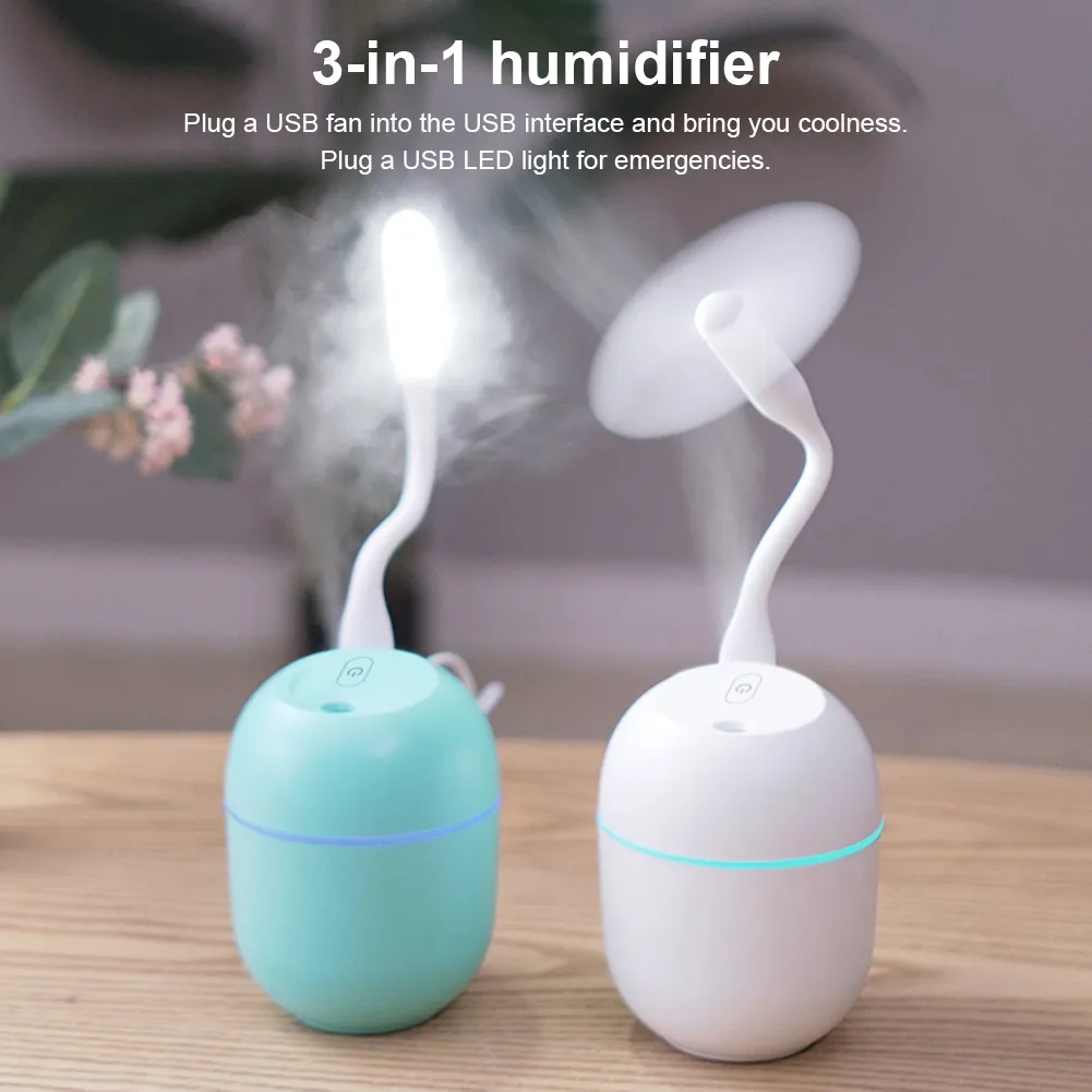 Portable USB Ultrasonic Air Humidifier with LED Lamp - Image 4