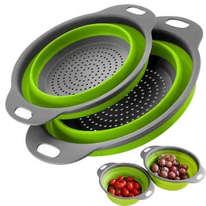 Silicone Collapsible Vegetable Fruits Washing Strainer