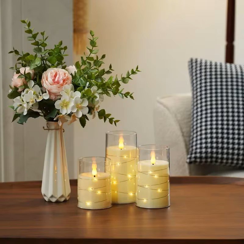 LED Flameless Electronic Candles Battery Powered Flickering Lamp