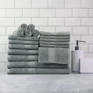 18-Piece 100% Cotton Soft Durable Super Absorbant Towel Set