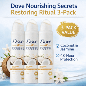DOVE DEODORANT SPRAY COCONUT & JASMIN 150ML (PACK OF 3)