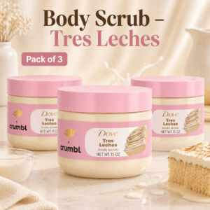 Dove Crumbl Limited Edition Body Scrub, Tres Leches Scent, 15 oz, Pack of 3
