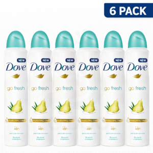Dove Go Fresh Deodorant Spray with Pear & Aloe Vera Scent, 5 oz (6 Pack)