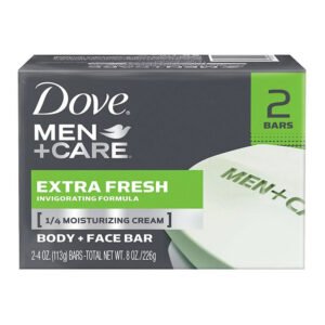 Dove Men Plus Care Extra Fresh Body and Face Bath Bar, Set of 2